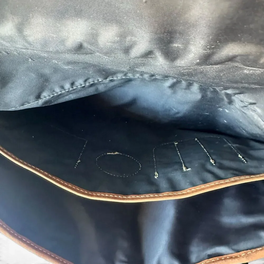 Vintage Mulholland Brothers Anglers Heritage Bag Leather Briefcase Tan Lariat